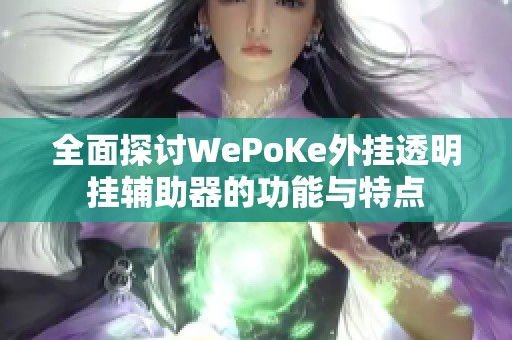 全面探讨WePoKe外挂透明挂辅助器的功能与特点